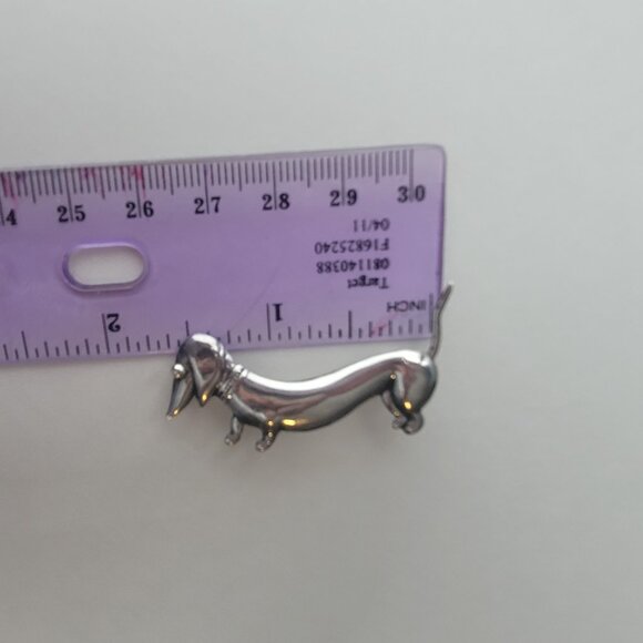 Dachshund Weenie Dog Sterling Pin Silver Doxie Dog Parra Mexico - Picture 9 of 10